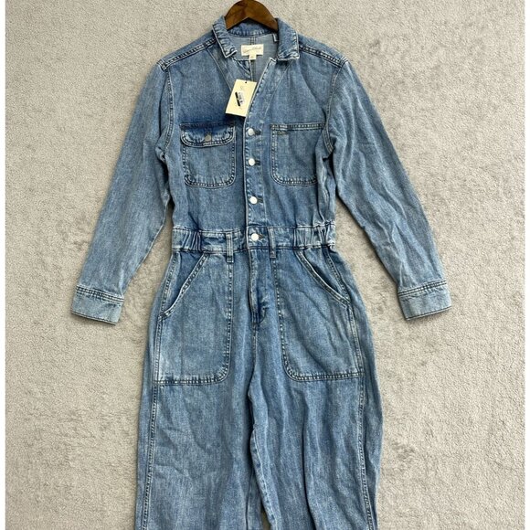 NEW Women's 6 Long Sleeve Utility Baggy Denim Jumpsuit - Universal Thread i1599 - Picture 5 of 9